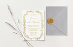 Serena Gold Foil Wedding Invitations