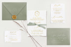 Jacqueline Gold Foil Wedding Invitations