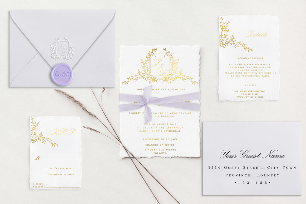 Johanna Gold Foil Wedding Invitations