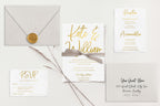 Kate Gold Foil Wedding Invitations