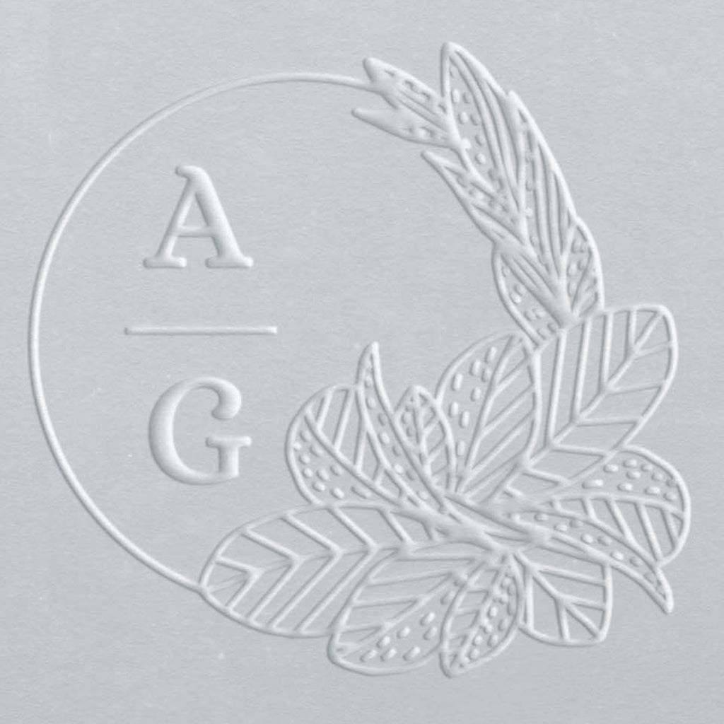 Wedding Embosser - Leaves Initials
