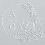 Wedding Embosser - Leaves Initials