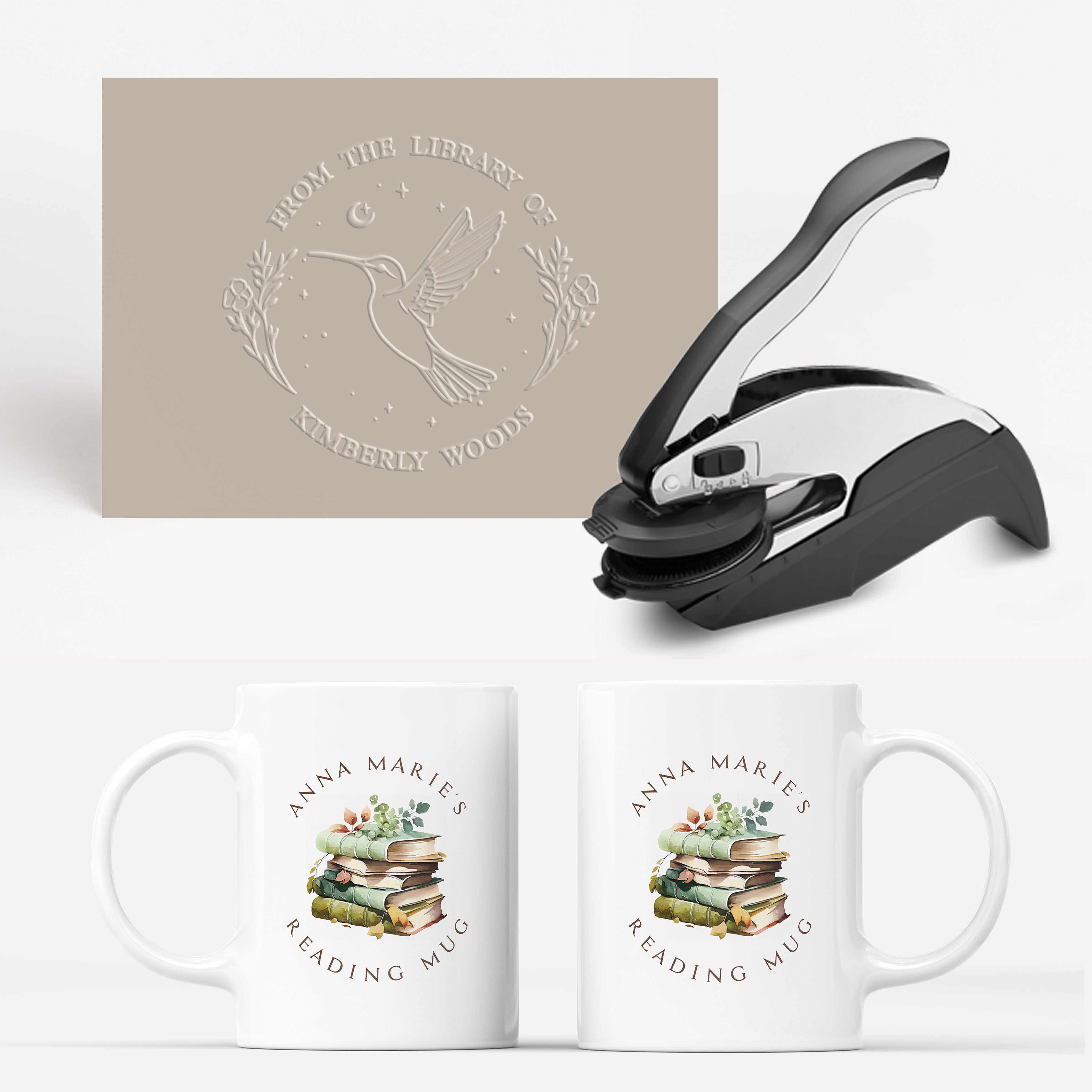 Dear Reader (Book Embosser + Mug) – Ladd Stamps