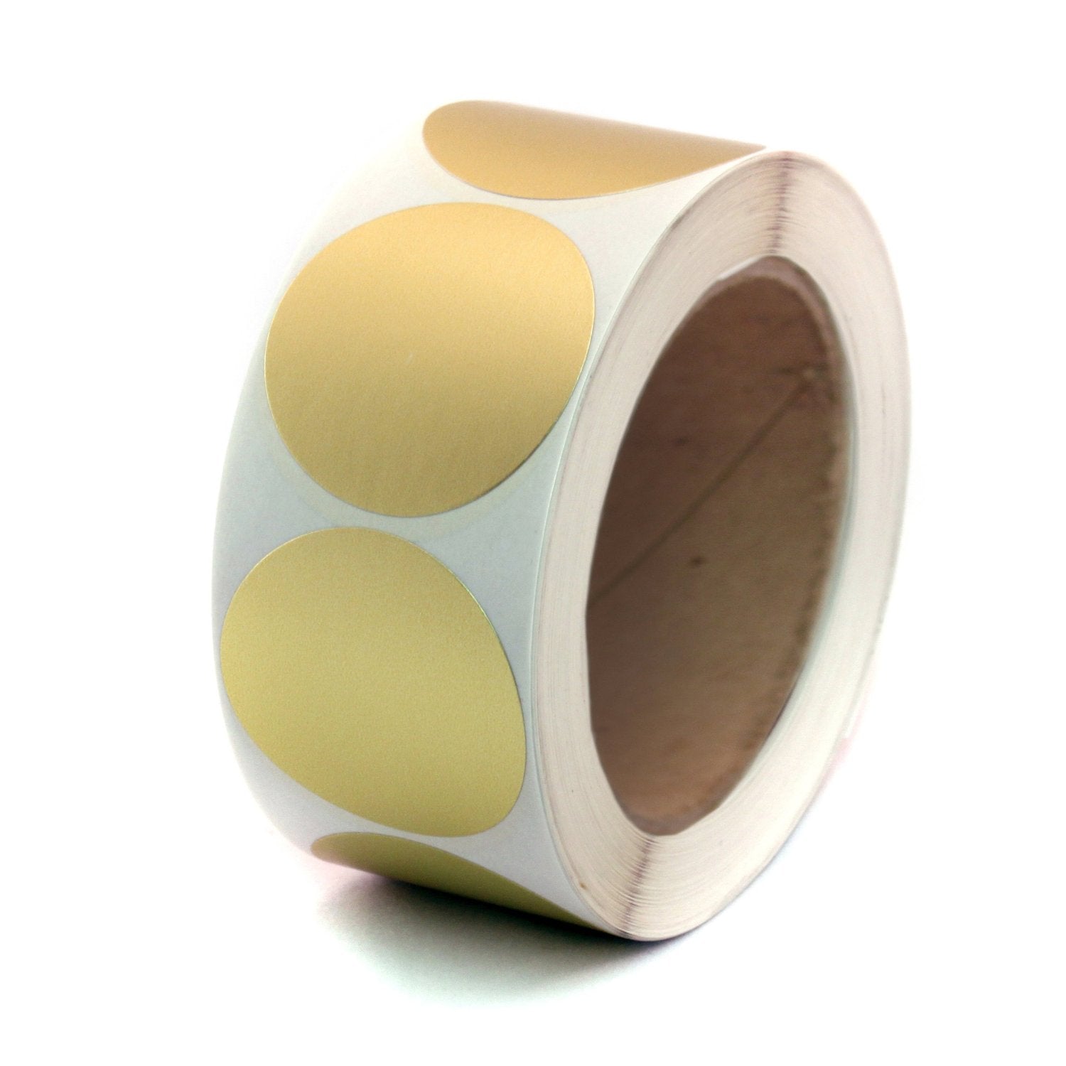Golden round Metallic embosser stickers