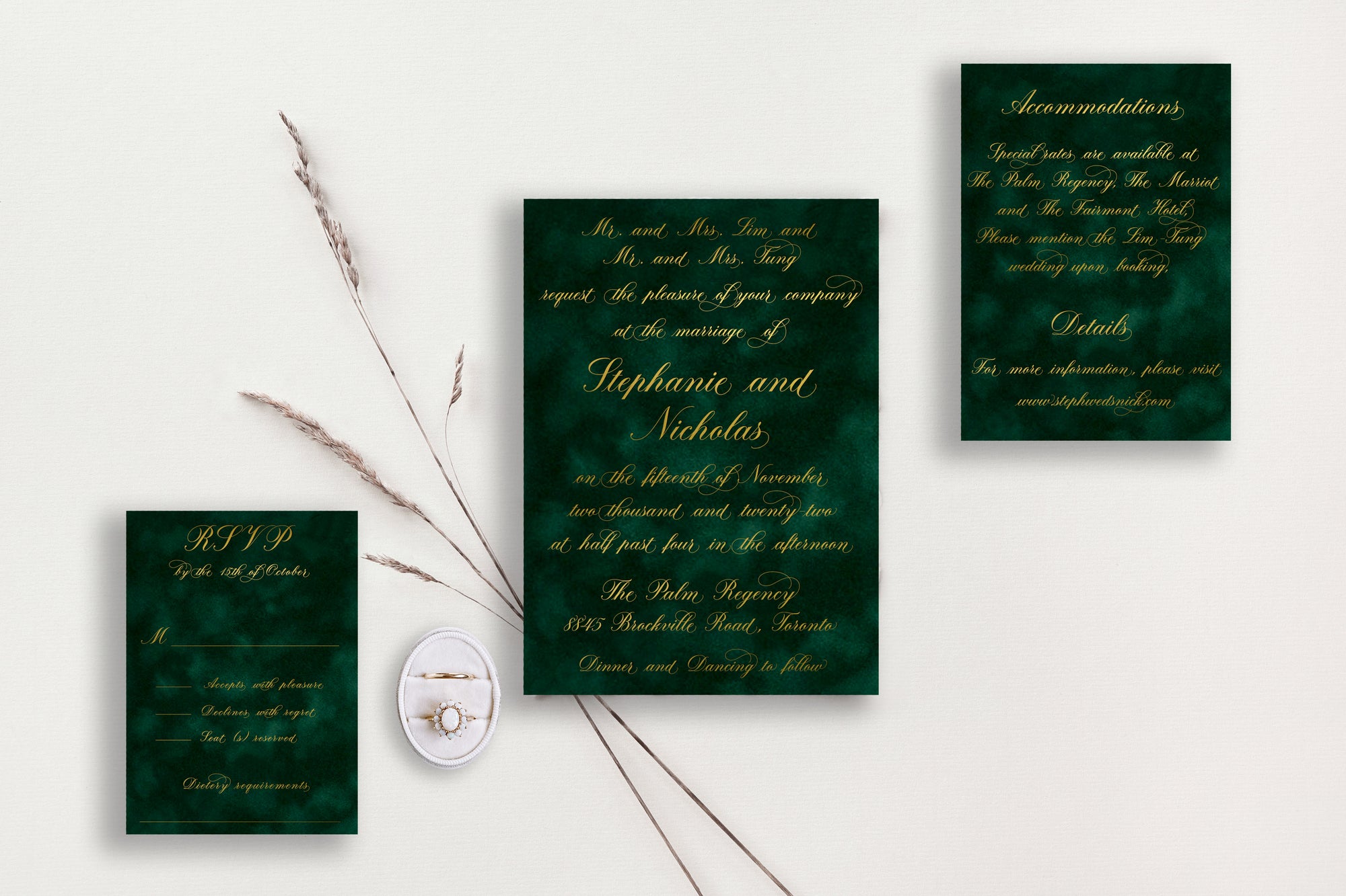 Stephanie Velvet Wedding Invitations