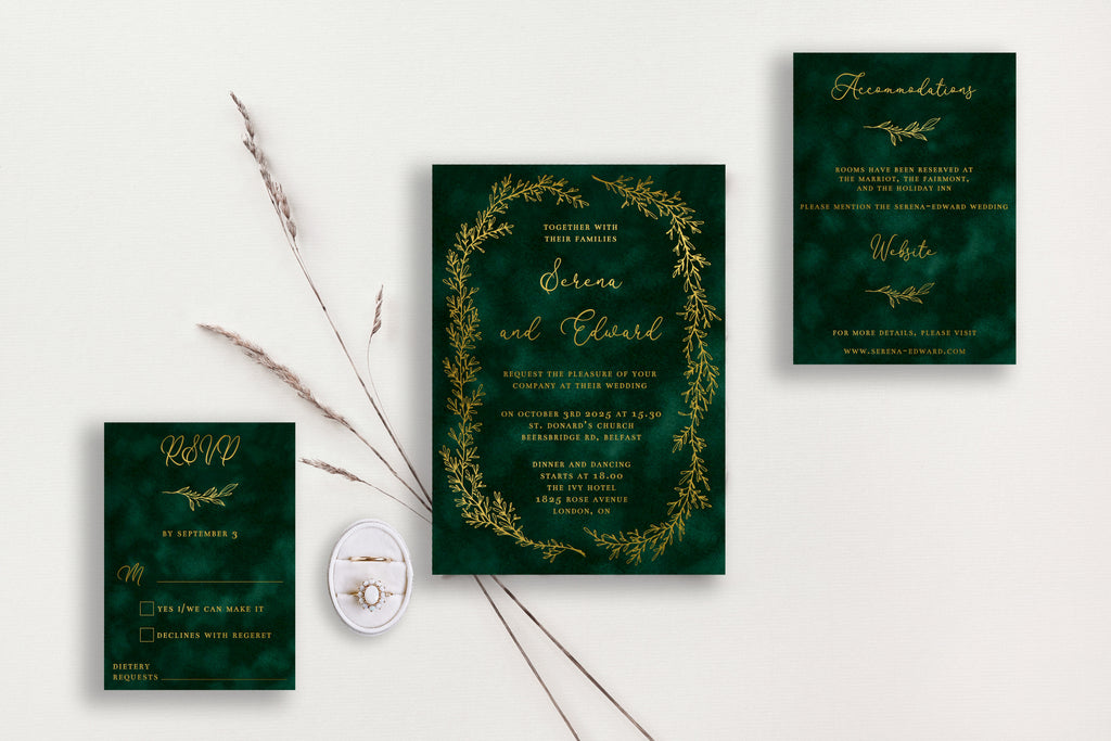 Serena Velvet Wedding Invitations