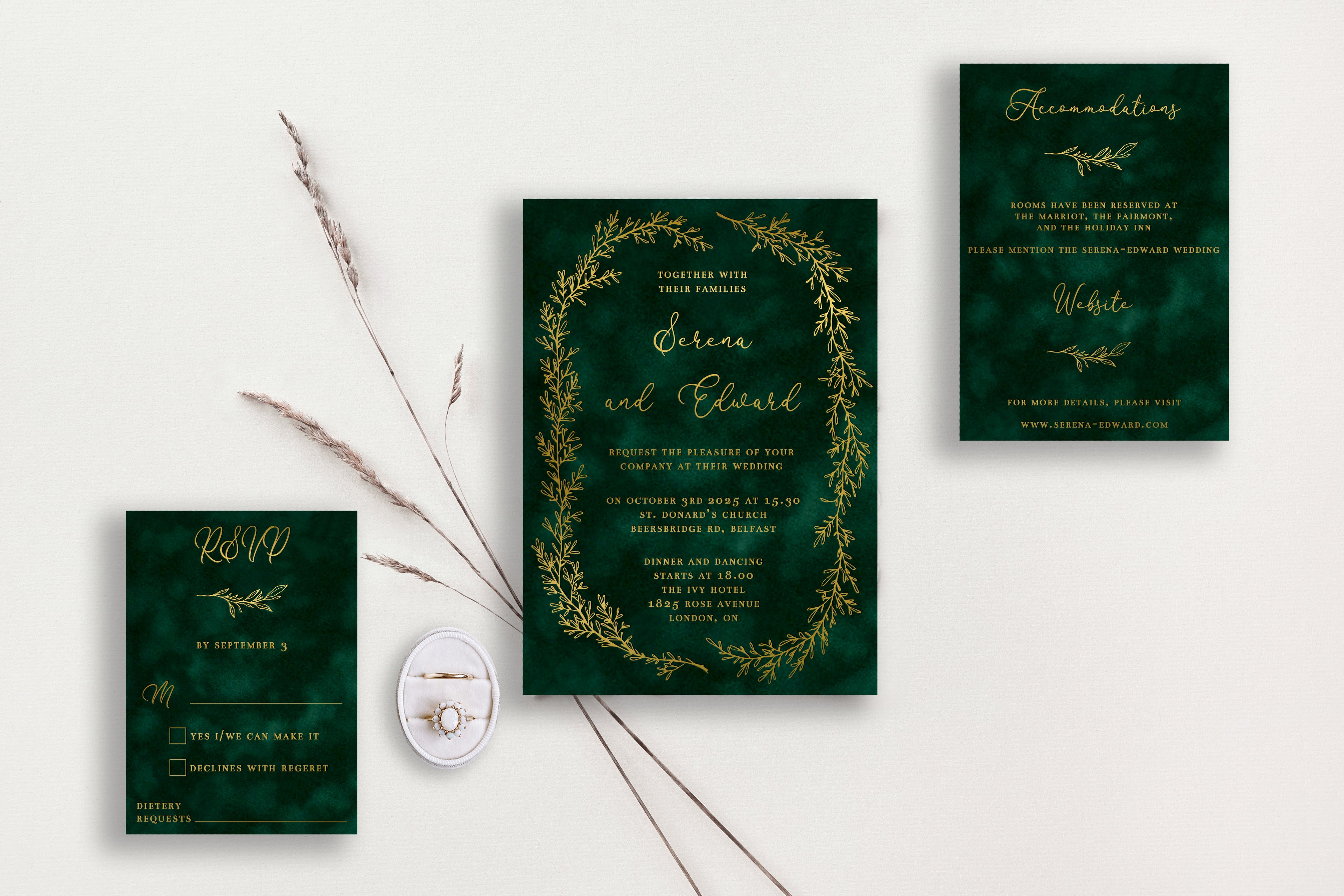 Serena Velvet Wedding Invitations