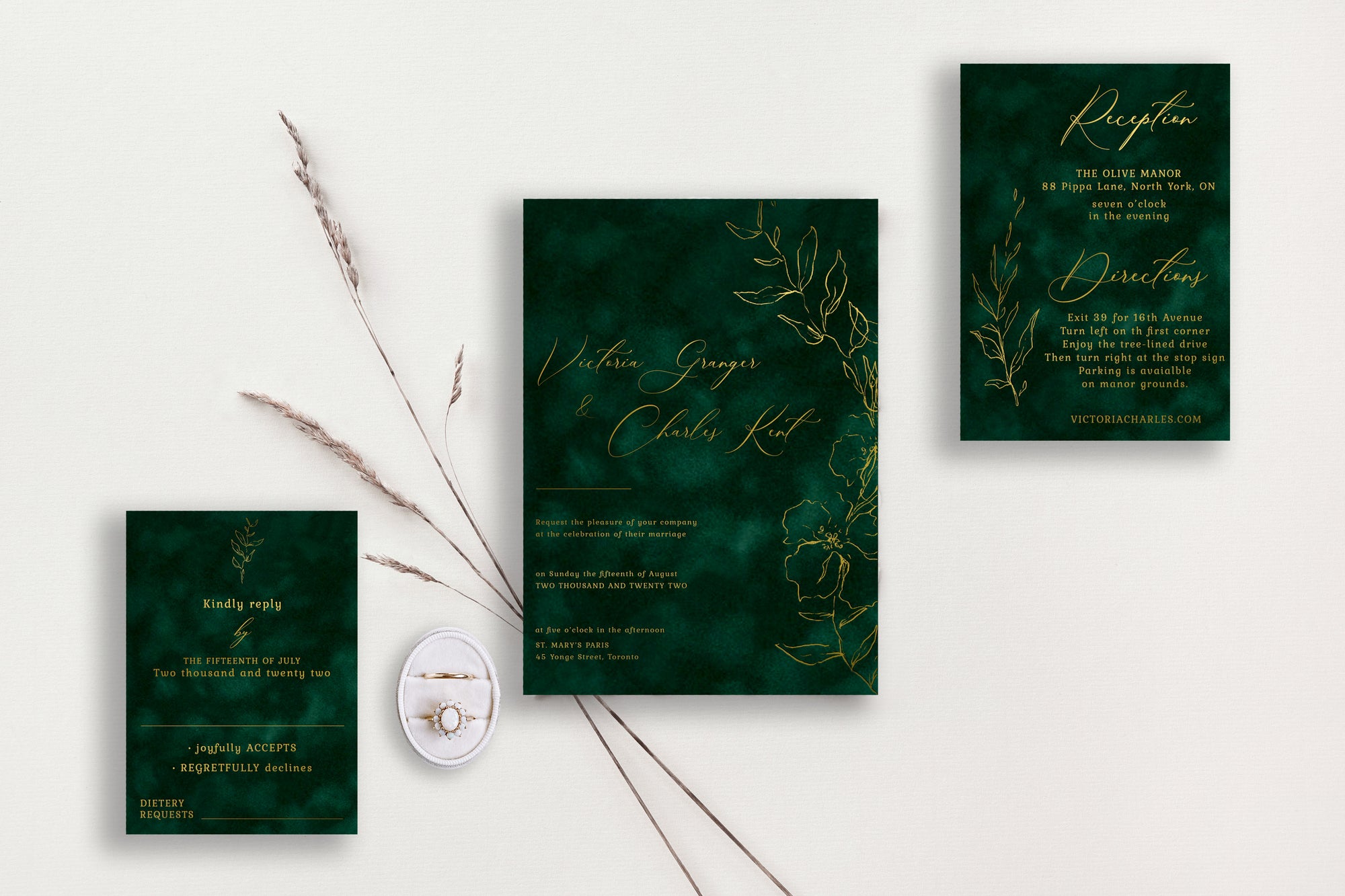 Victoria Velvet Wedding Invitations