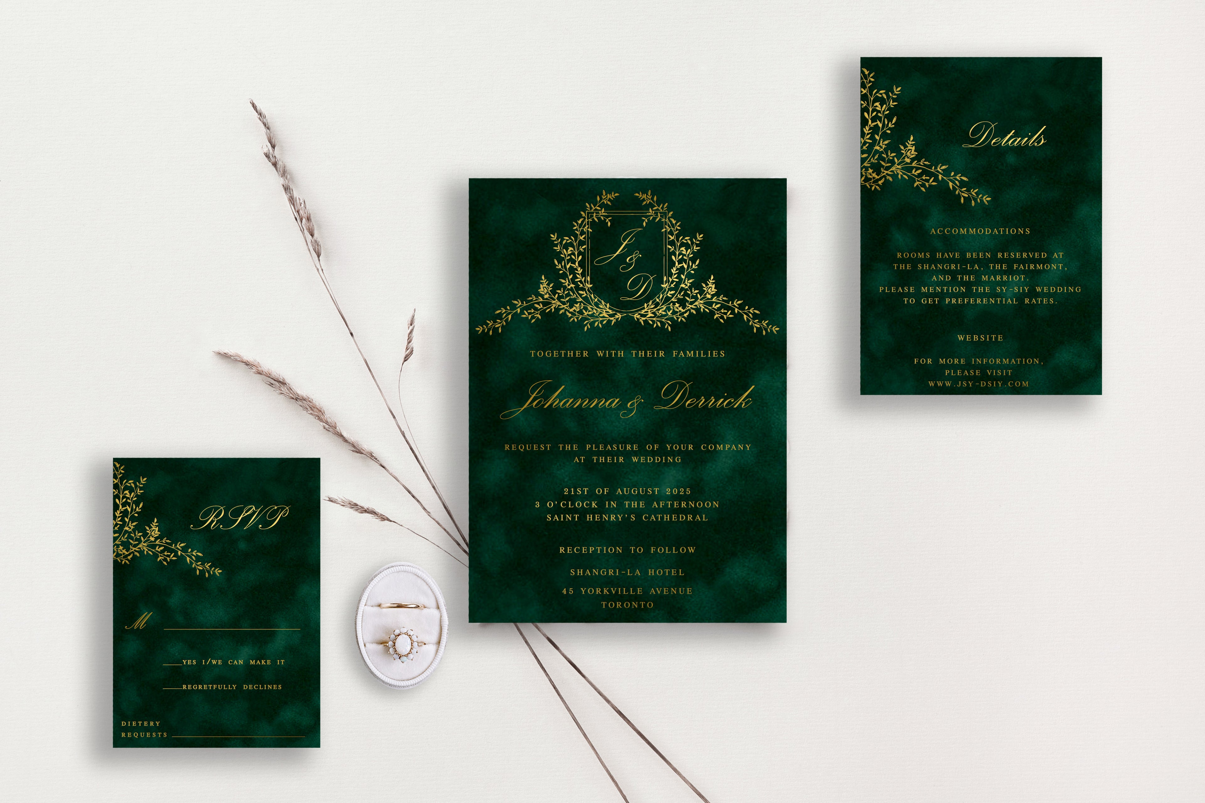 Johanna Velvet Wedding Invitations