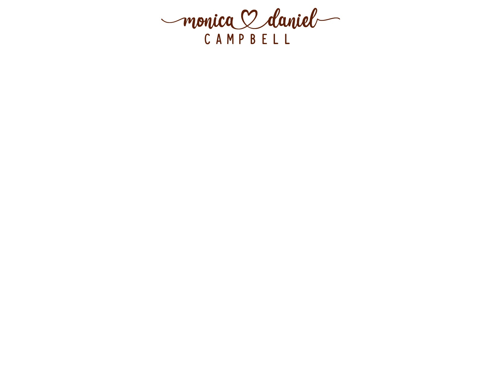 Custom Note Card (pack of 30) - Heart Script Couple