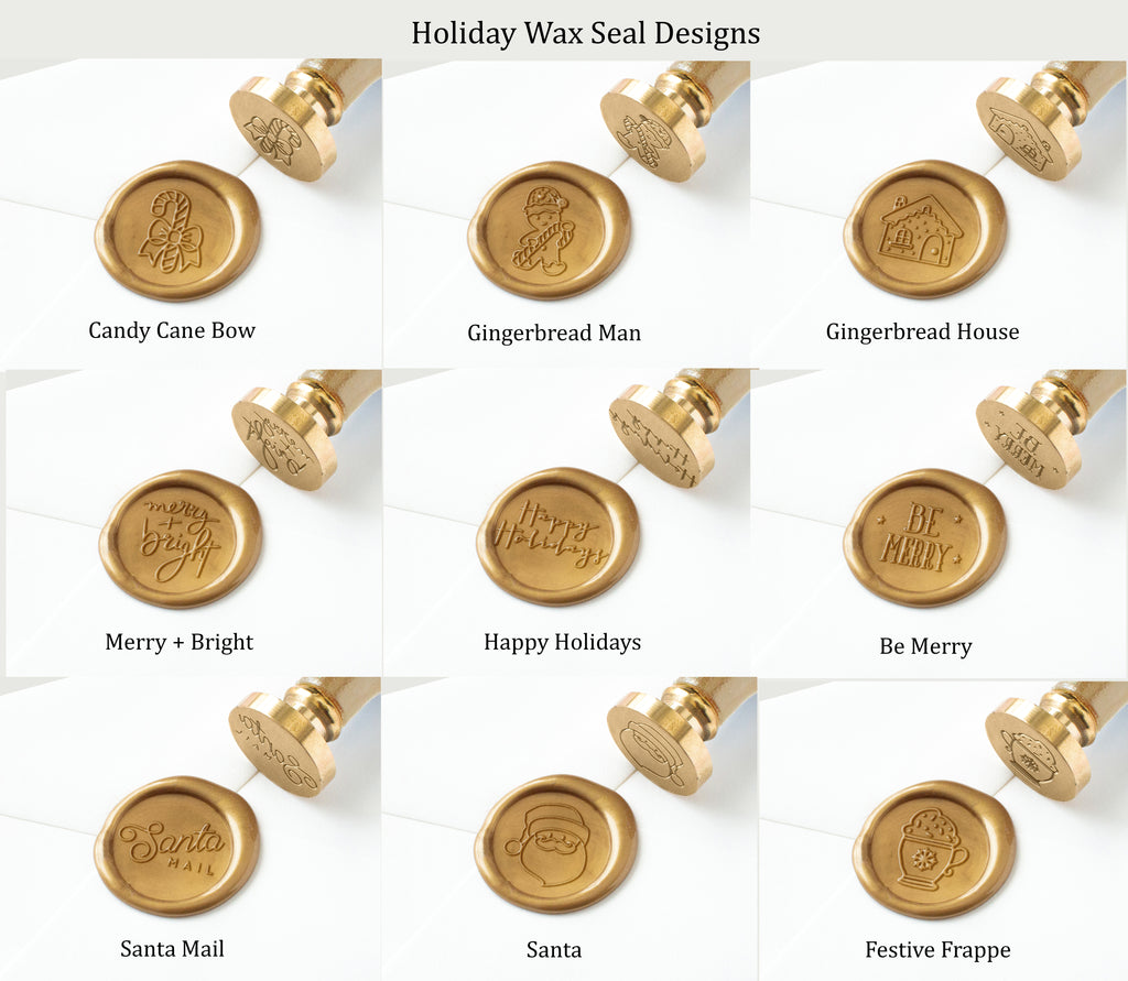 Holiday Wax Seal Kit (Wax Stamp + Sealing Wax + Melting Kit)