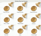 Holiday Wax Seal Kit (Wax Stamp + Sealing Wax + Melting Kit)