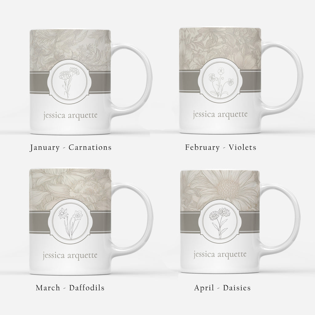 Custom Mug - Birth Flower