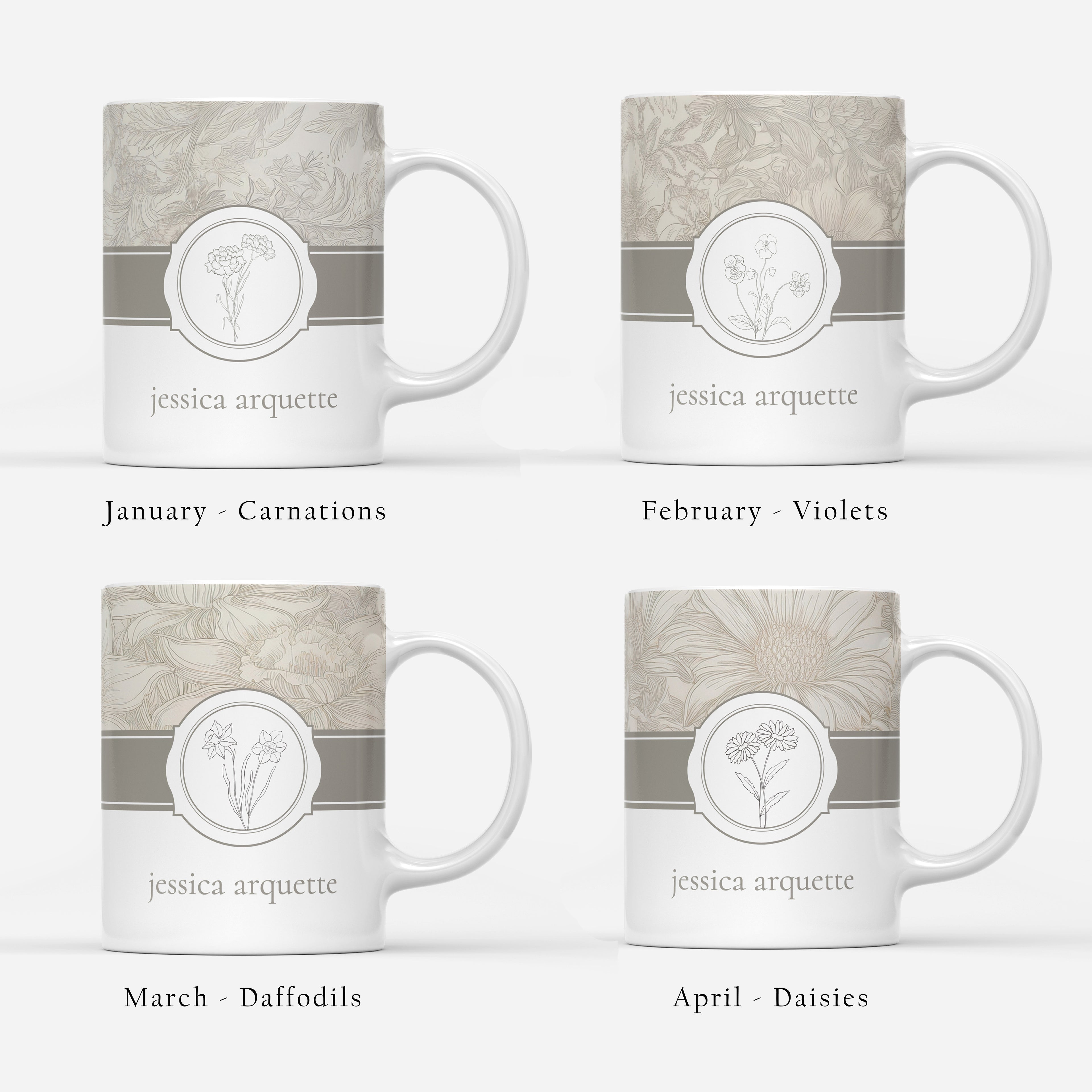 Custom Mug - Birth Flower