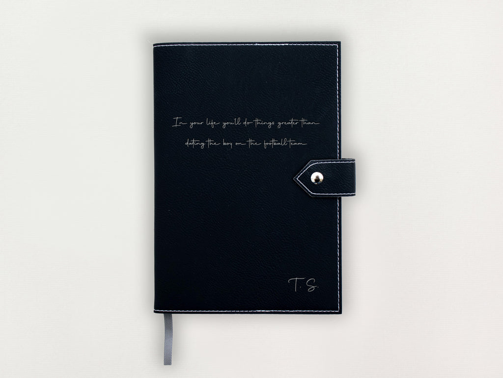 Custom Leather Journal with Quote