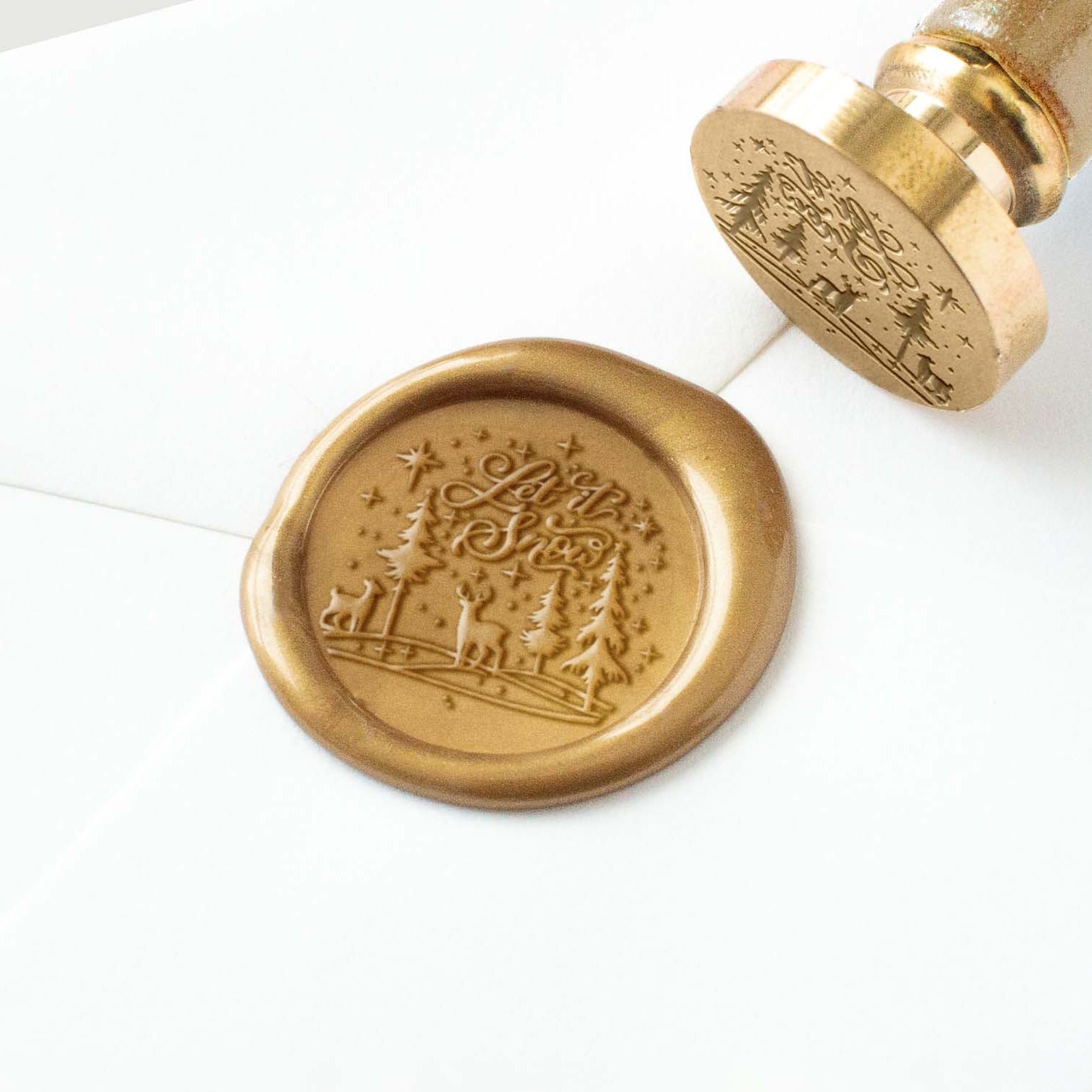 Wax Seal Stamp - Let it Snow Winter Scene