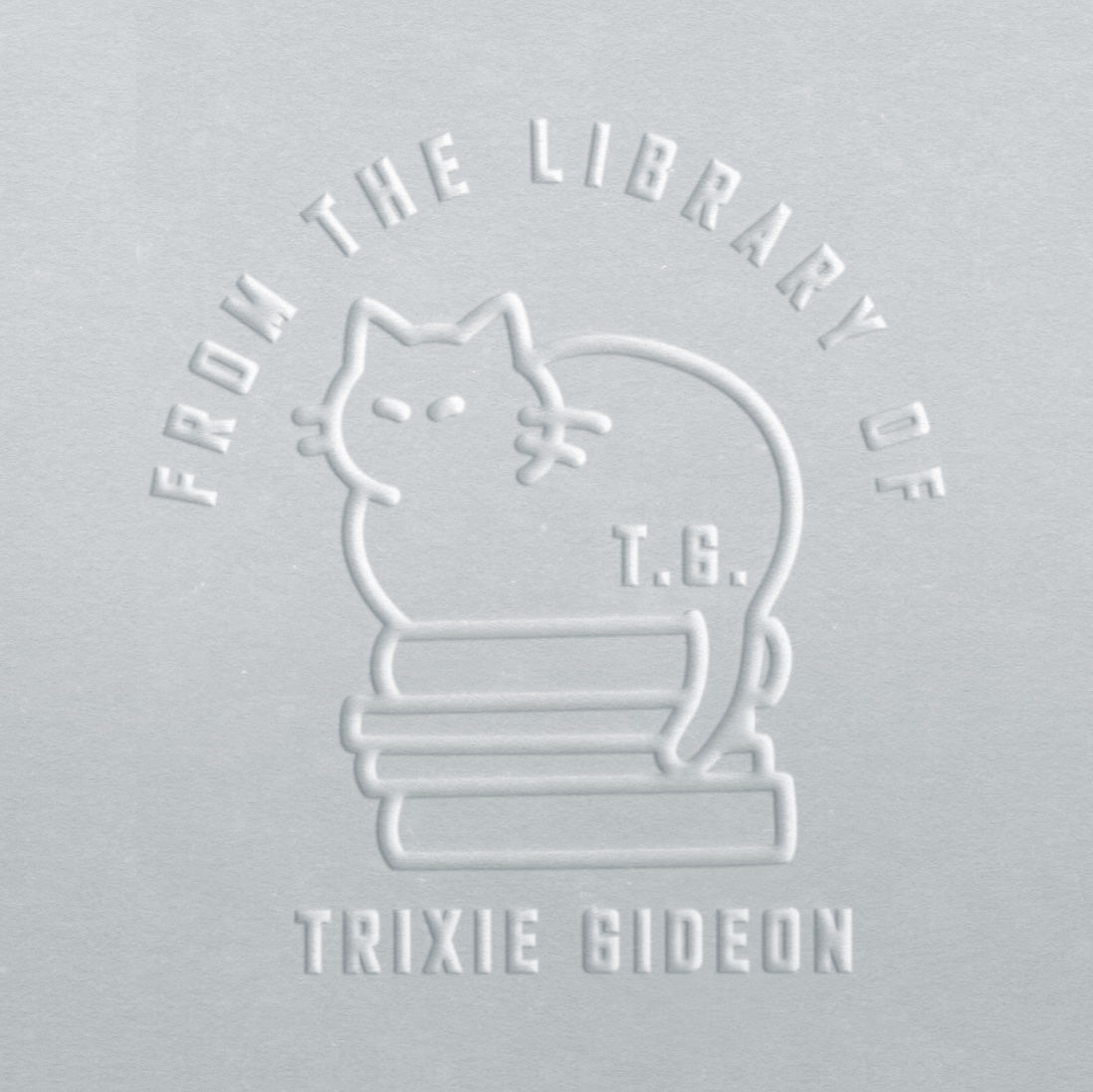 Book Embosser - Cat on Books