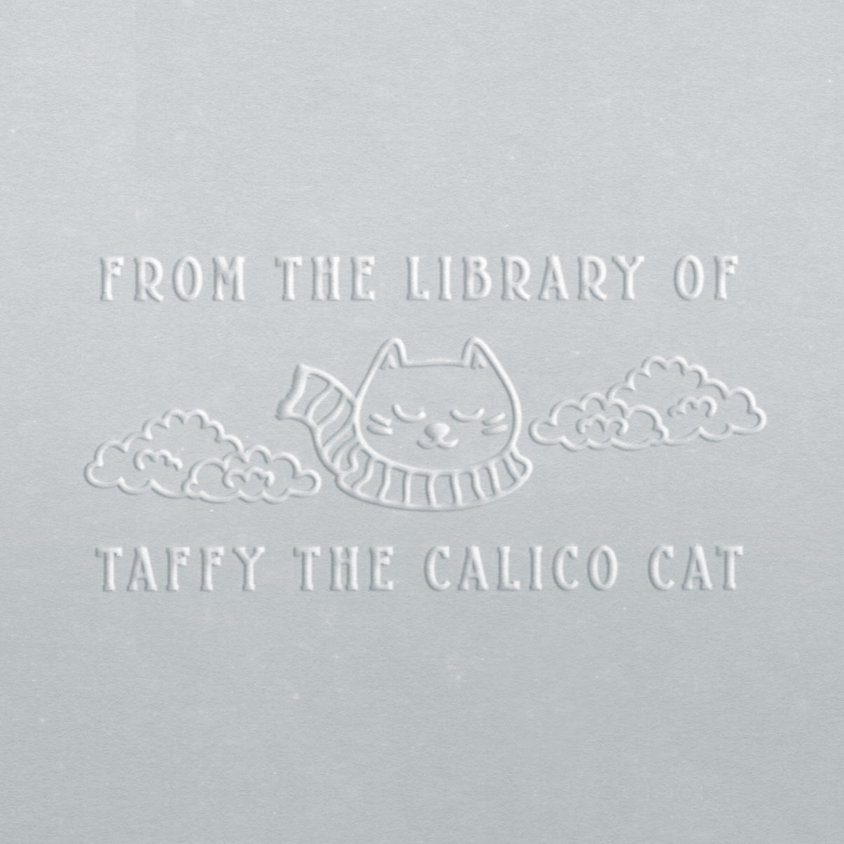 Book Embosser - Cat in the Clouds