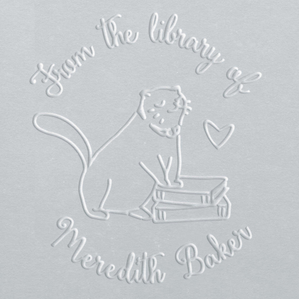 Book Embosser - Cat with Books