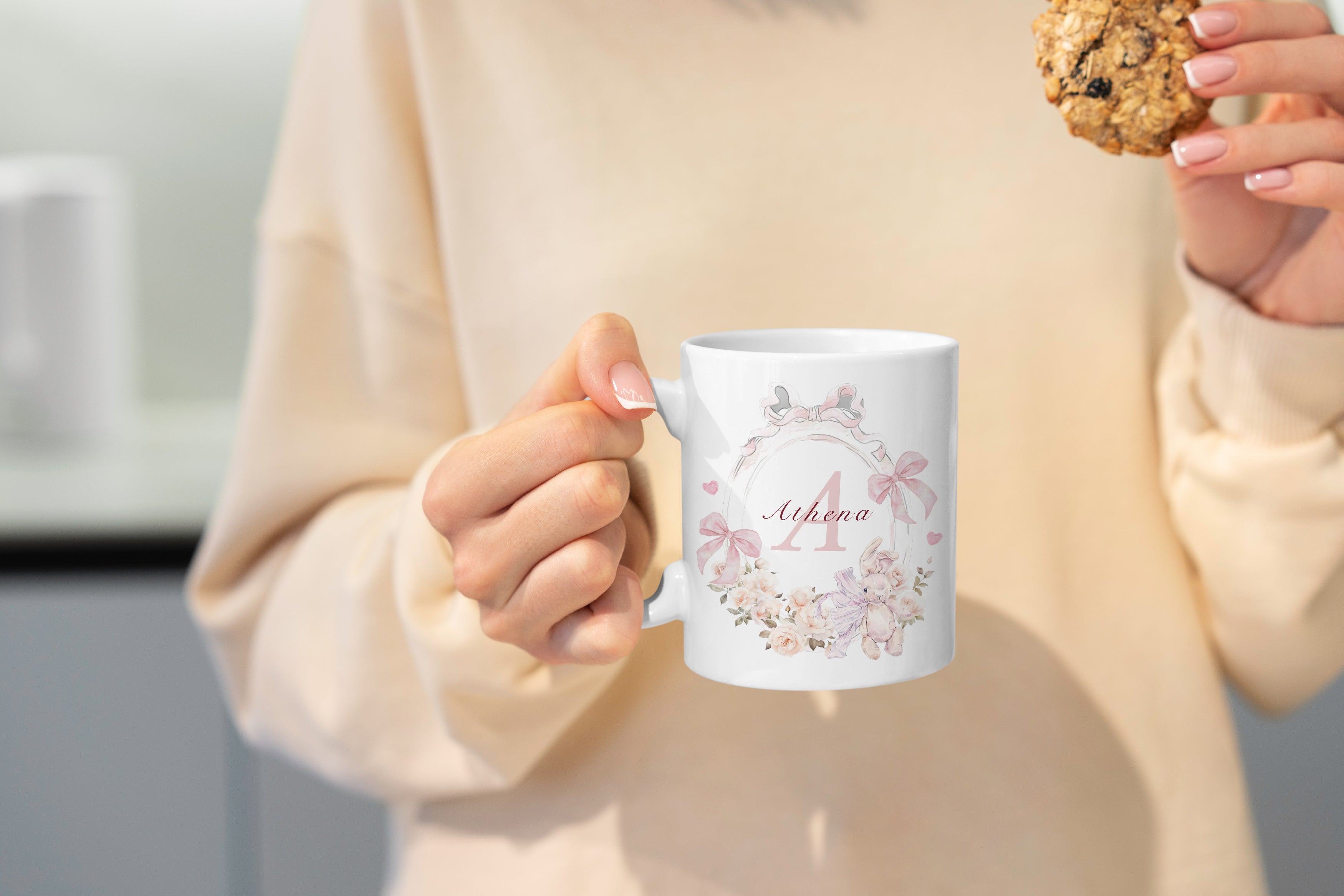 Custom Mug - Bunny Floral