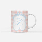 Custom Mug - Gingham Initial