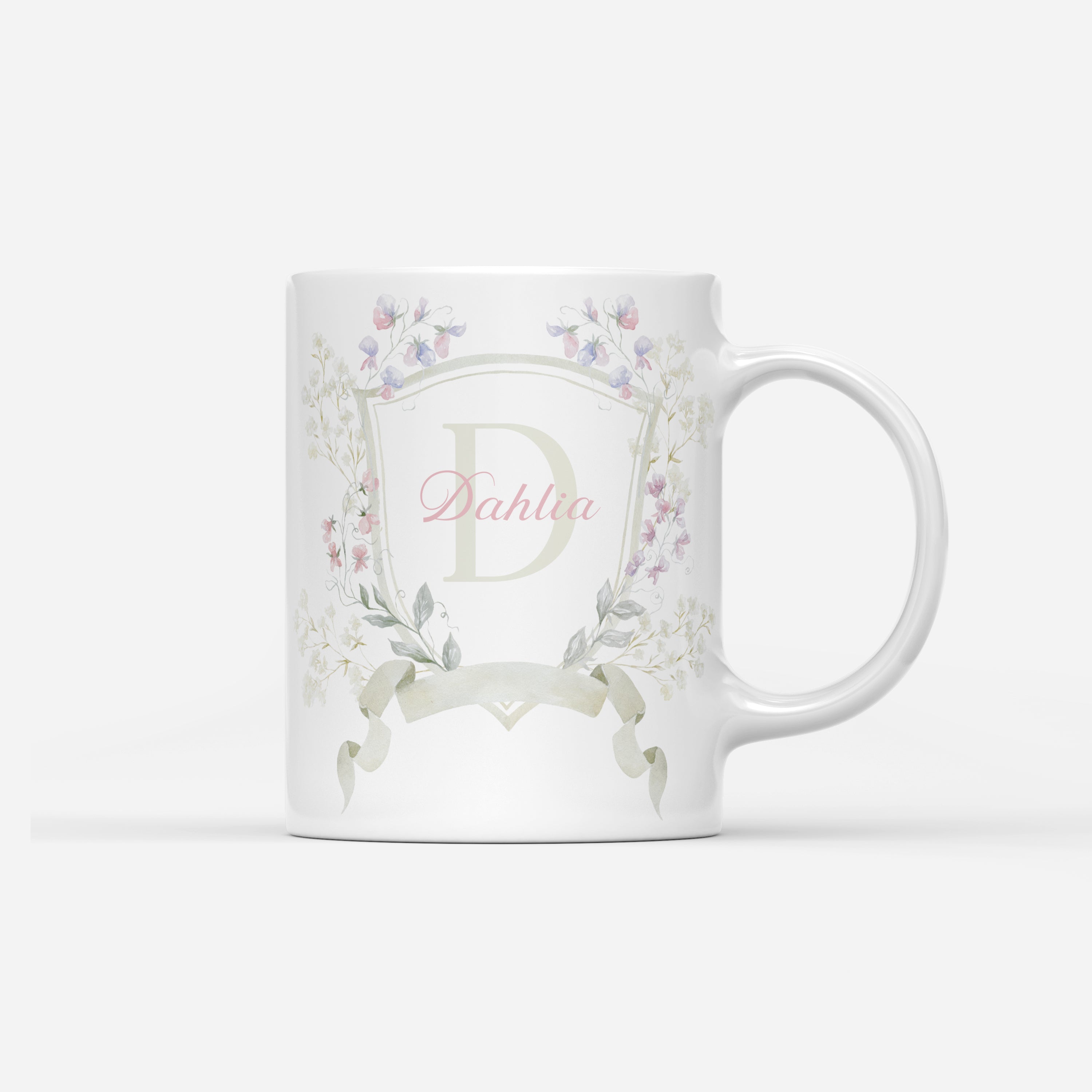 Custom Mug - Floral Crest