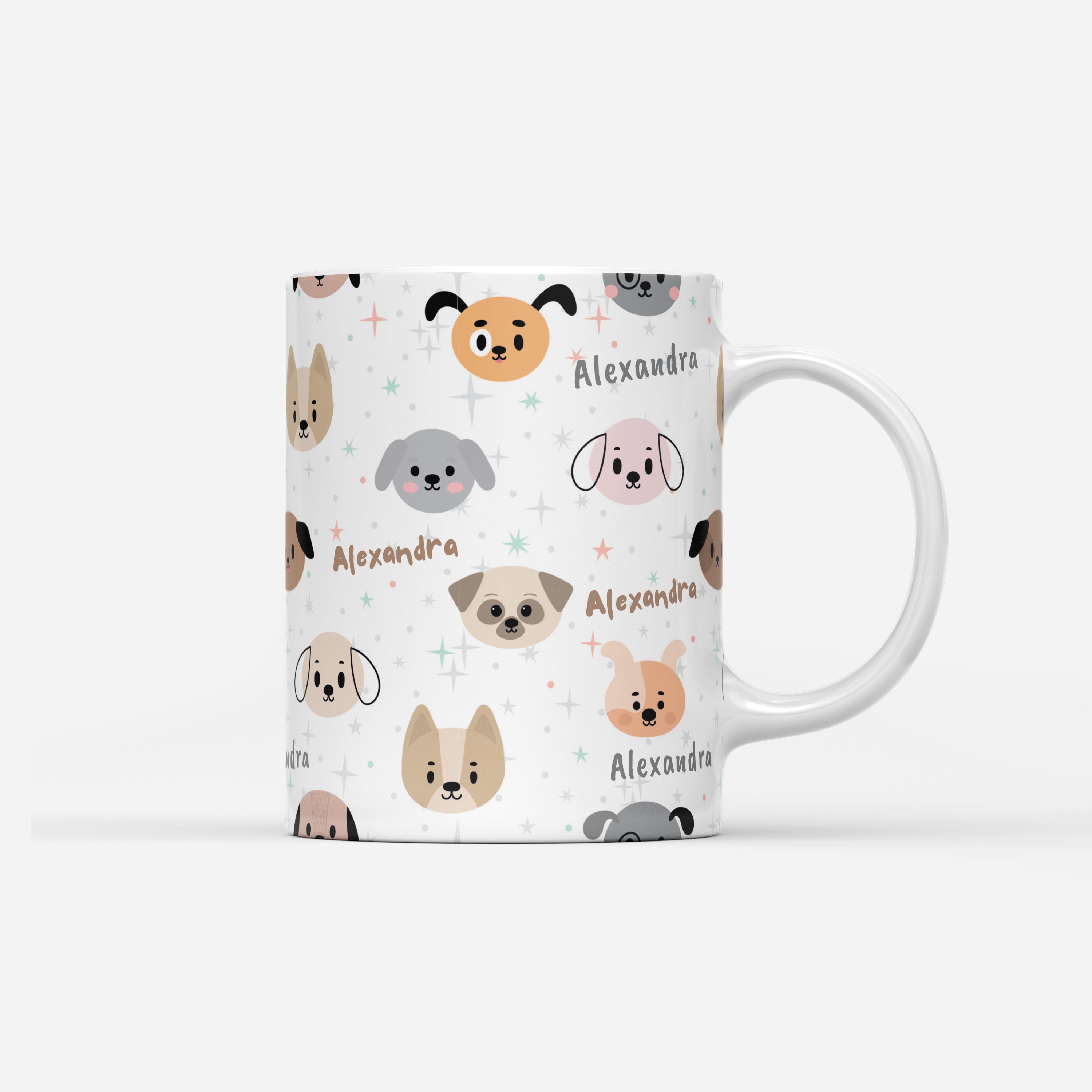 Custom Mug - Cute Dog Pattern