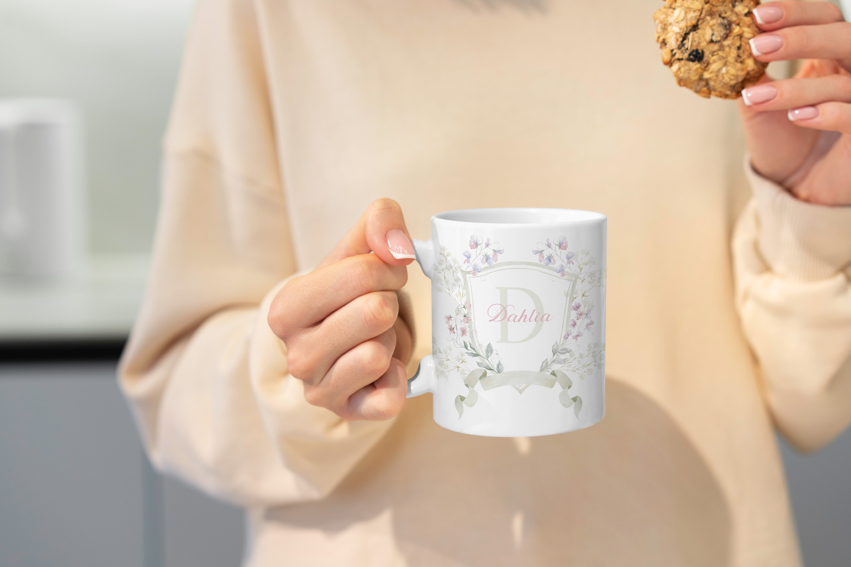 Custom Mug - Floral Crest