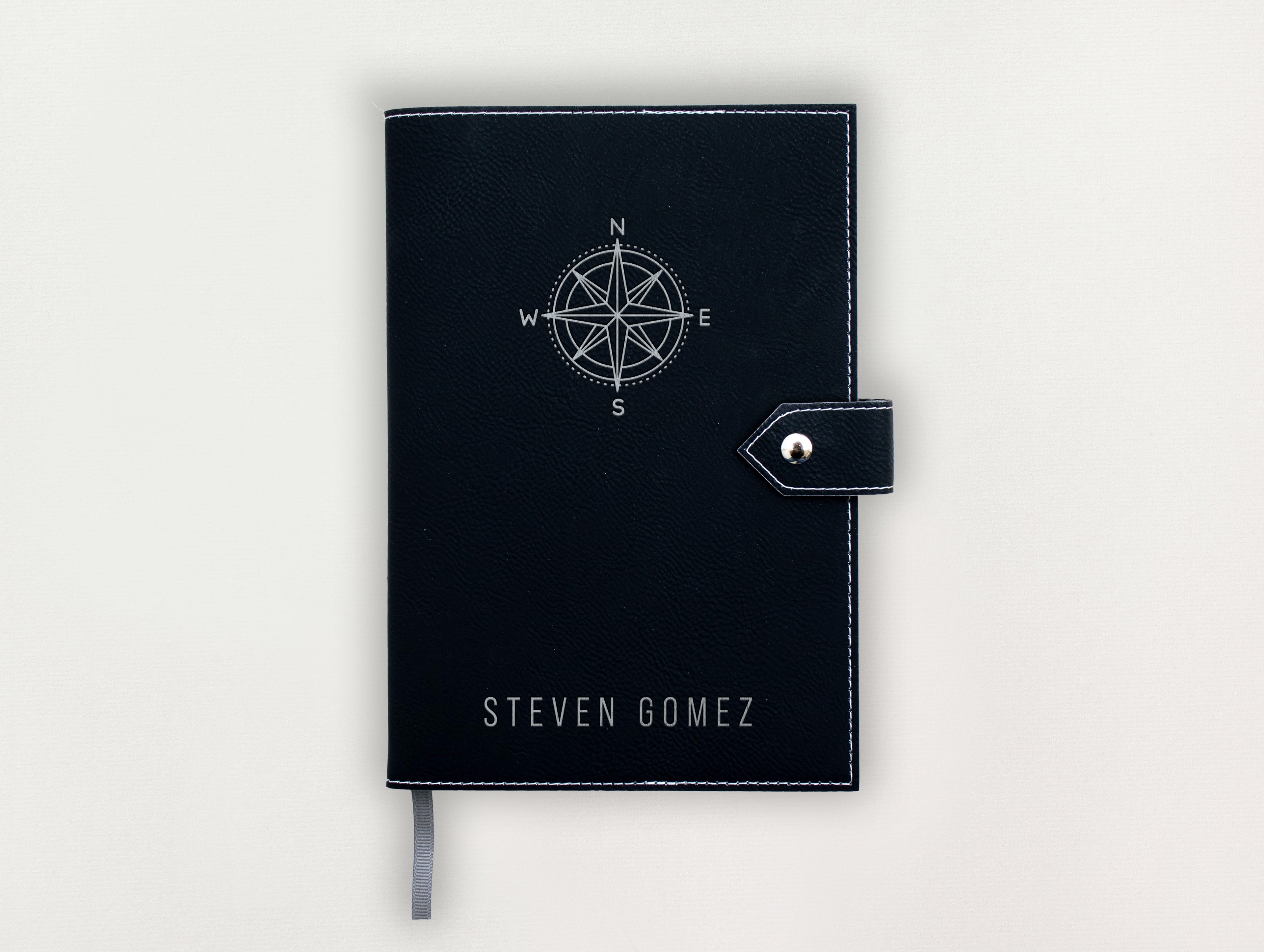 Custom Leather Journal - Compass