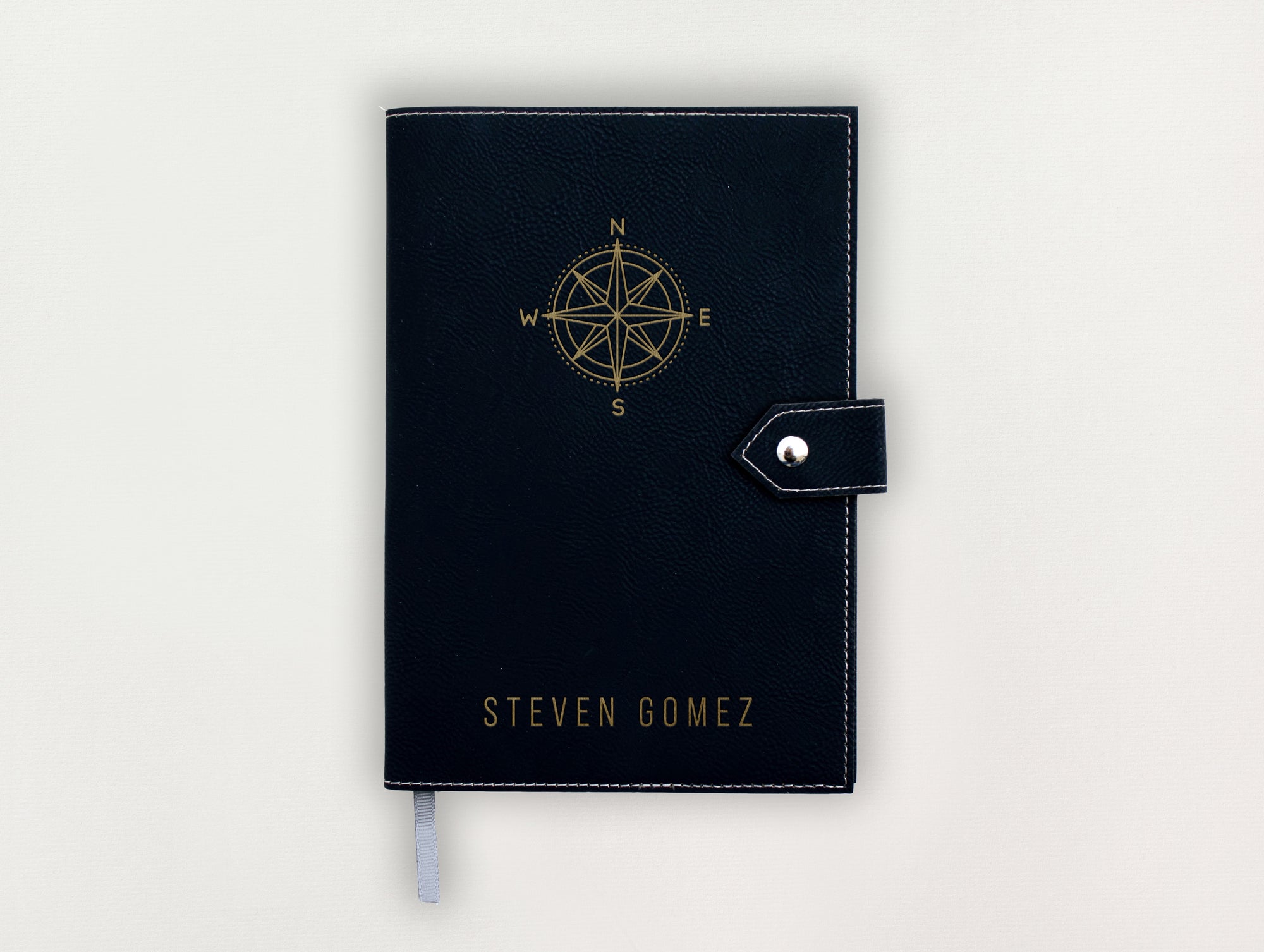 Custom Leather Journal - Compass
