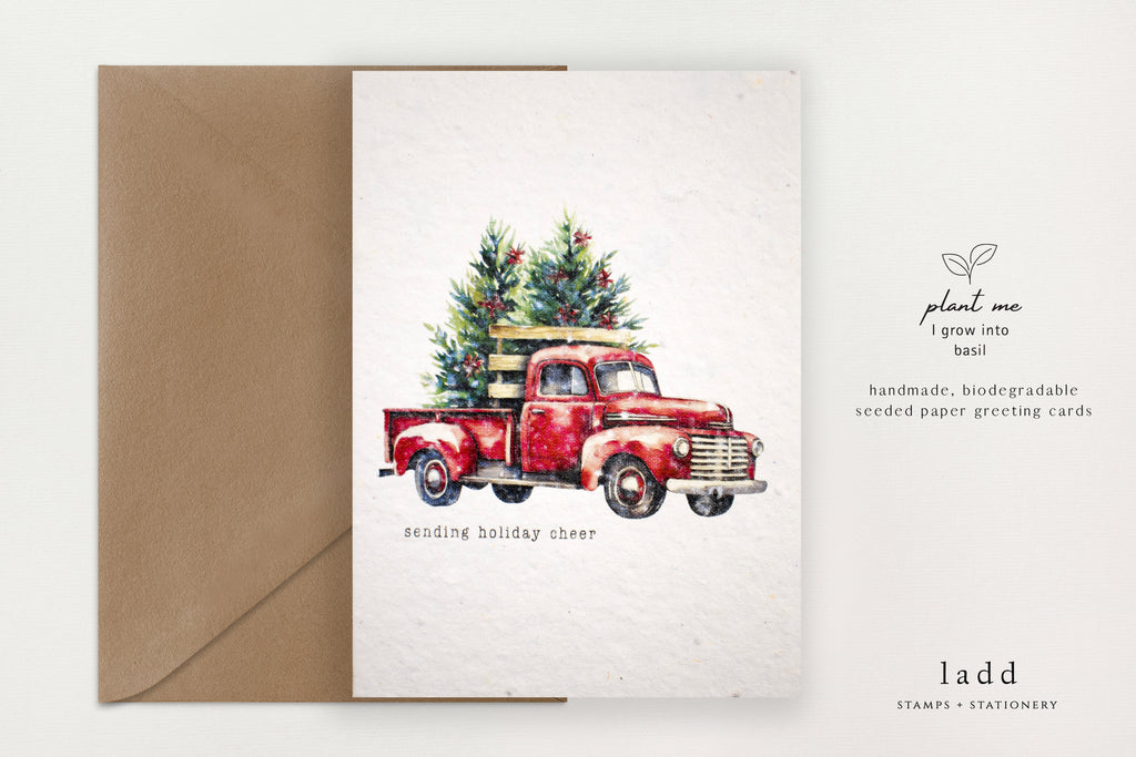 Seeded Christmas Cards (Rustic) - Holiday Cheer