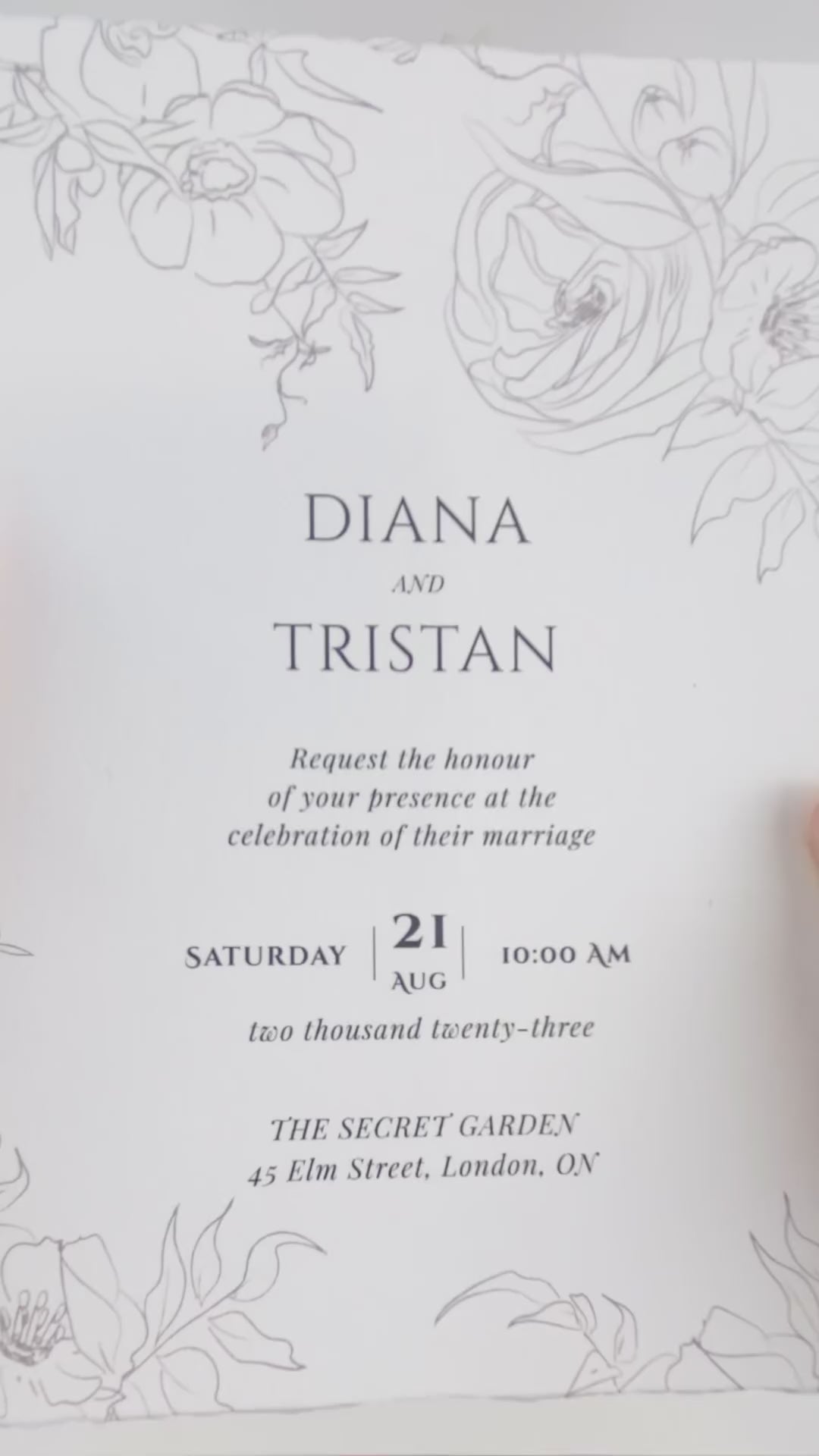 Diana Deckle Edge Wedding Invitations