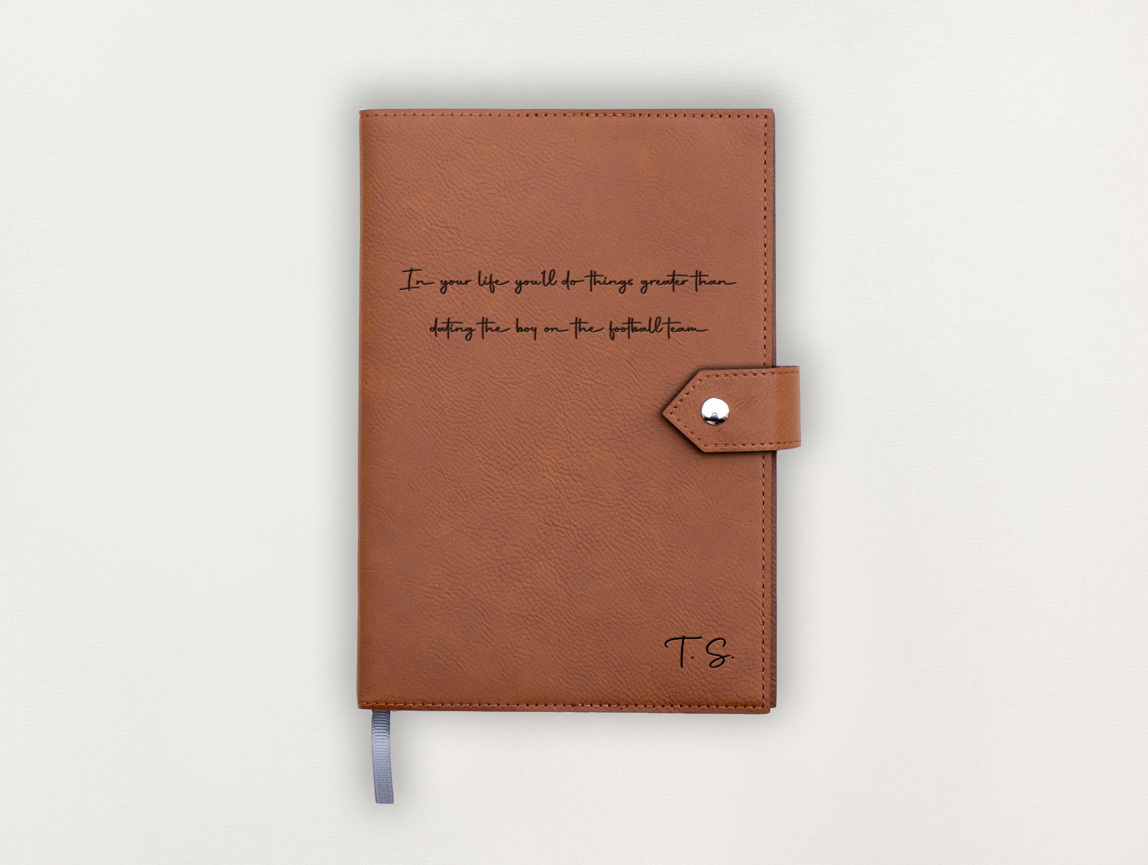 Custom Leather Journal with Quote