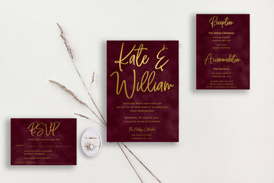 Velvet invitations