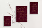 Kristine Velvet Wedding Invitations