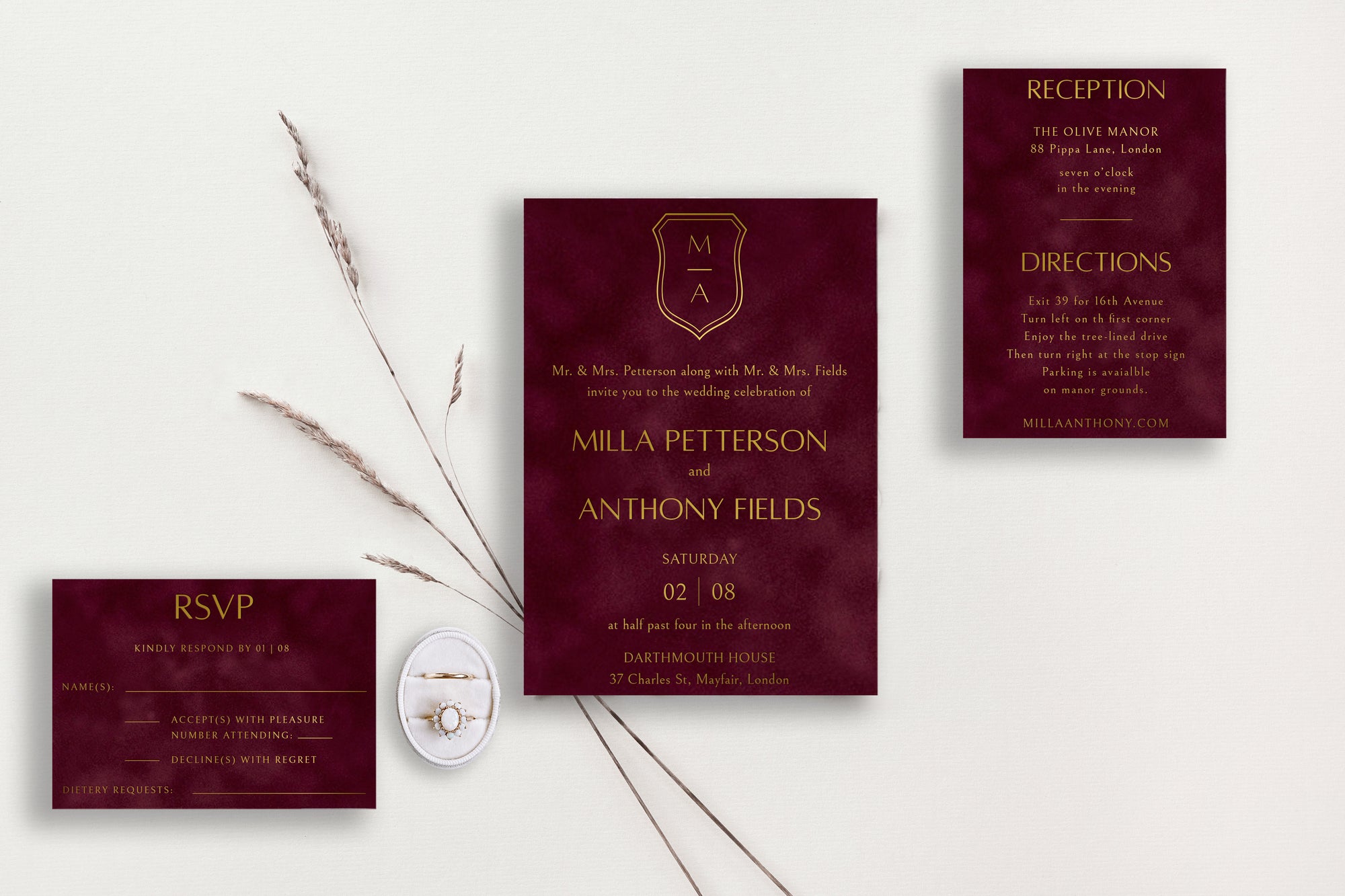 Milla Velvet Wedding Invitations