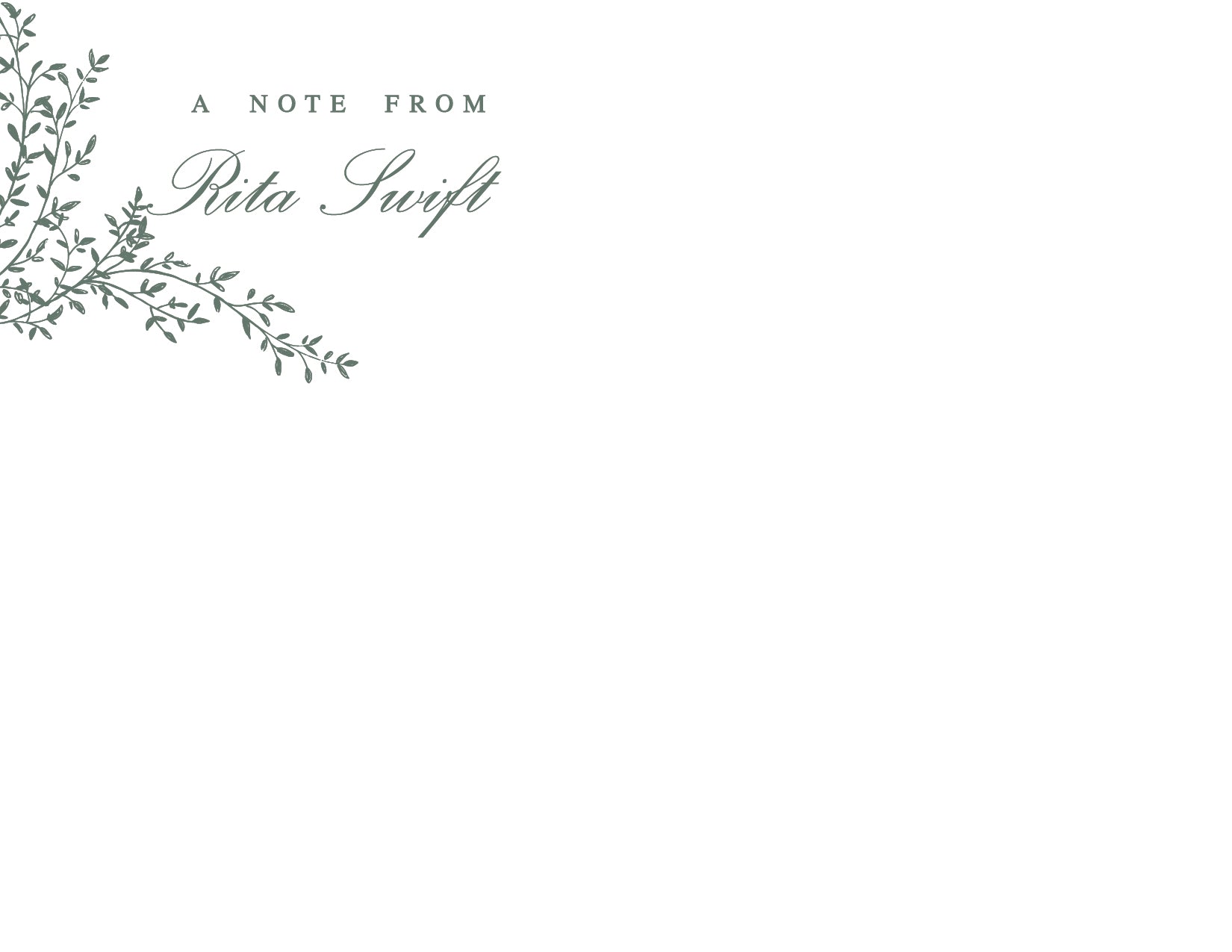 Custom Note Card (pack of 30) - Rita