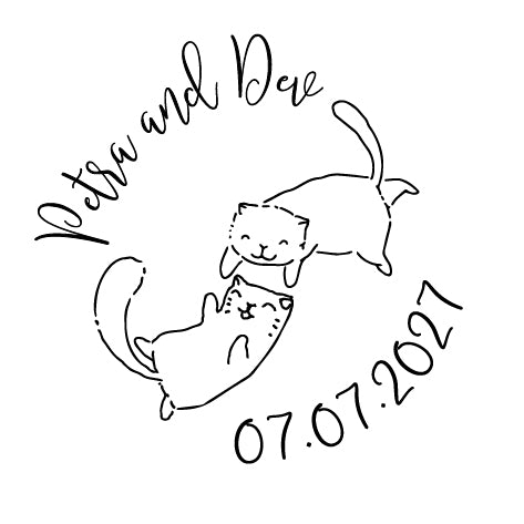 Stamp - Cats Playing