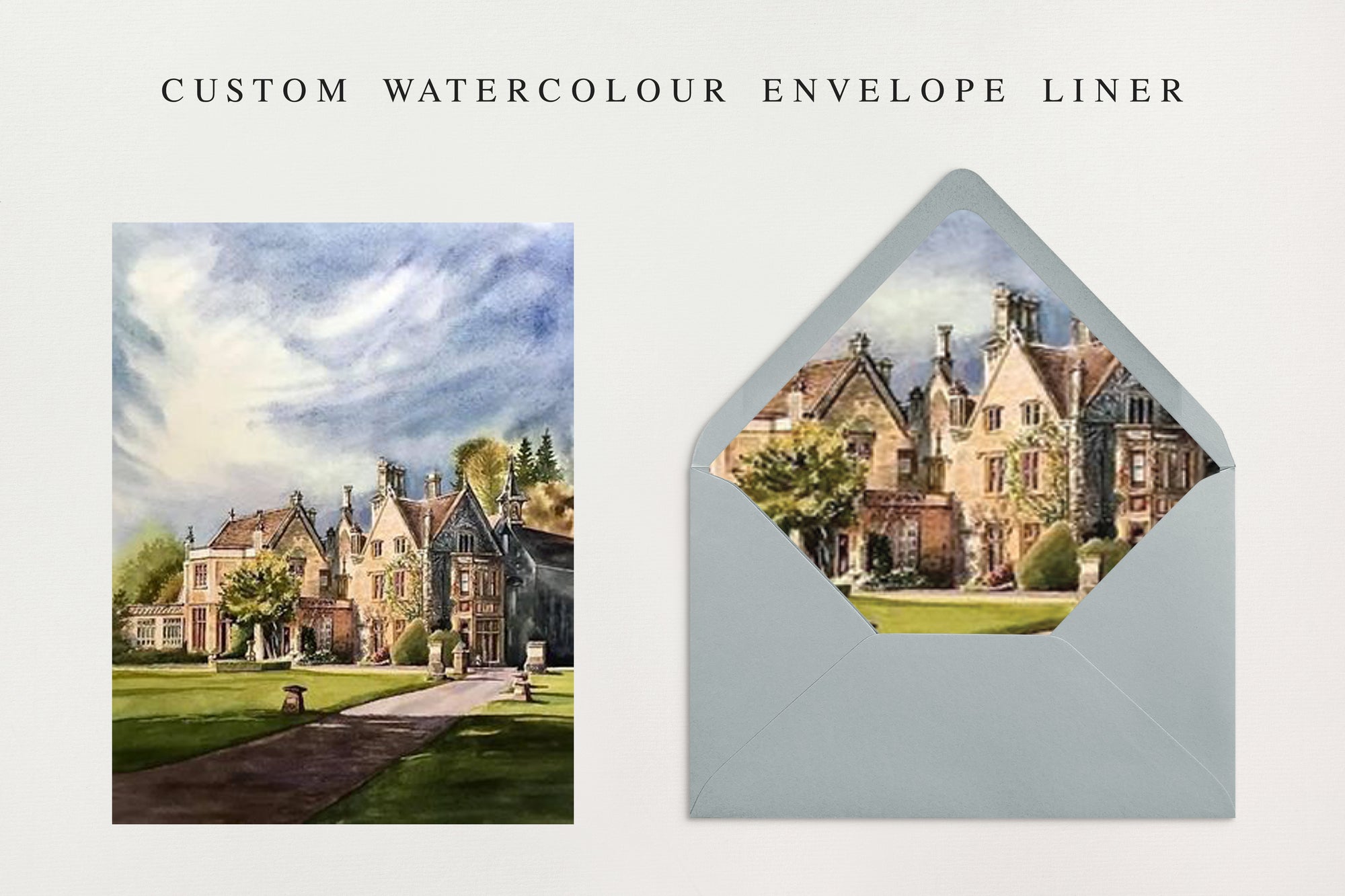 Custom Watercolour Wedding Invitations