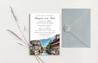 Custom Watercolour Wedding Invitations