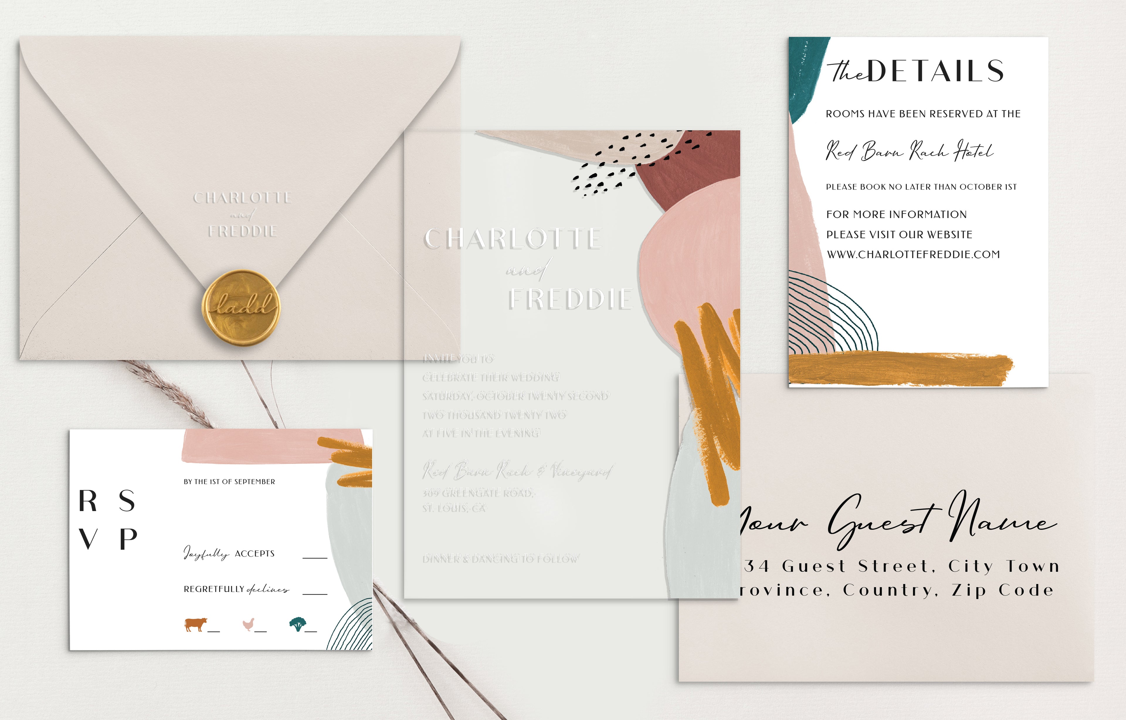 Charlotte Acrylic Wedding Invitations