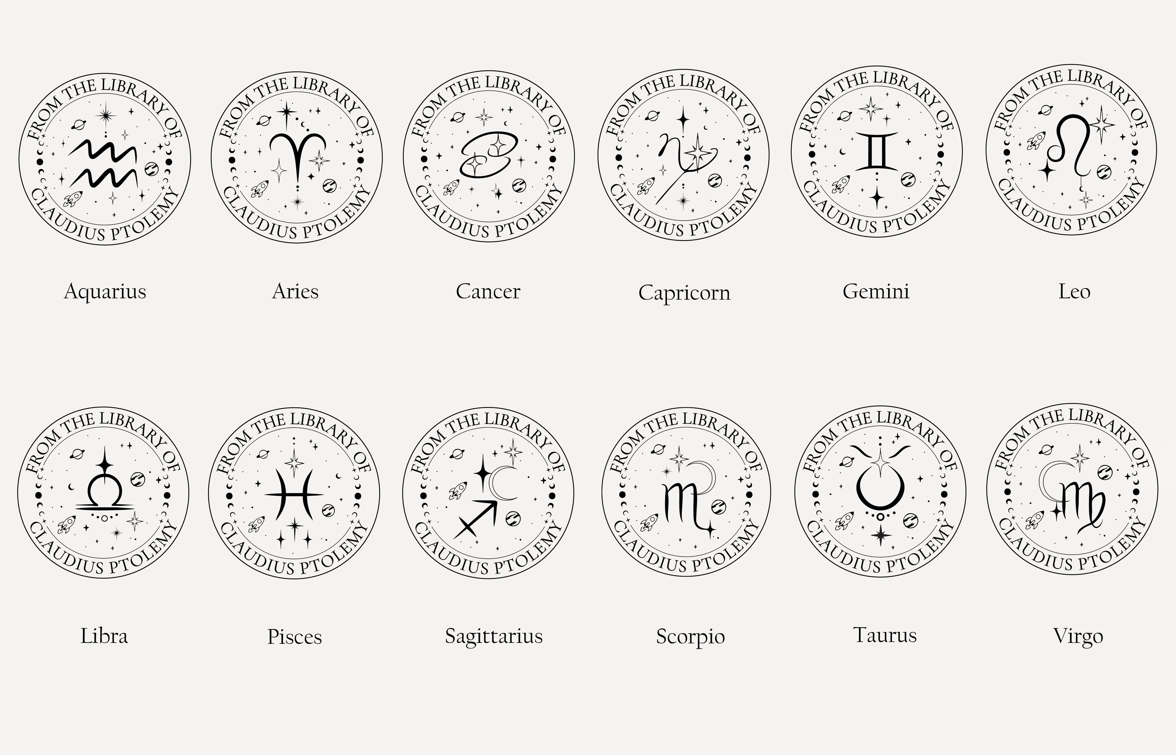 Book Embosser - Zodiac Sign
