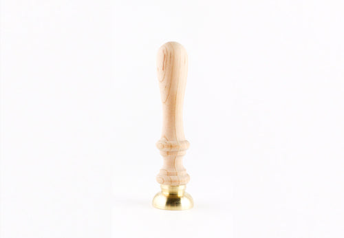 Custom wax seal stamp with wood handle and brass head