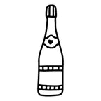 Wax Seal Stamp - Champagne Bottle