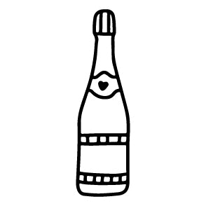 Wax Seal Stamp - Champagne Bottle