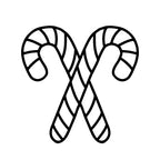 Wax Seal Stamp - Crossed Candy Cane