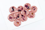 Red Rose Petals on Rose Gold Wax
