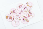 Pink Rose Petals on Pink Pastel Wax