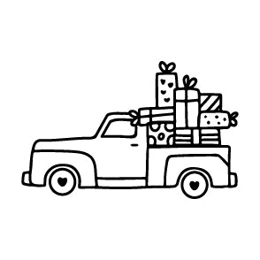 Wax Seal Stamp - Truck with Presents