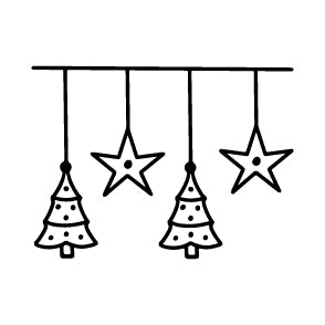 Wax Seal Stamp - Trees and Stars